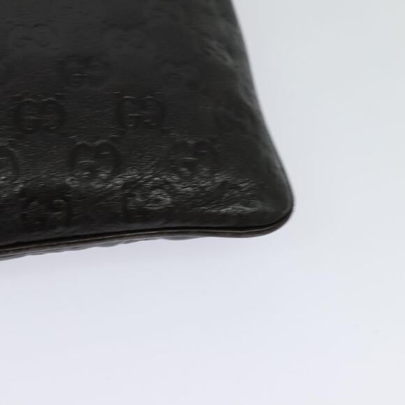 GUCCI GG Canvas Guccissima Bag Leather Dark Brown Gold - Picture 13 of 16